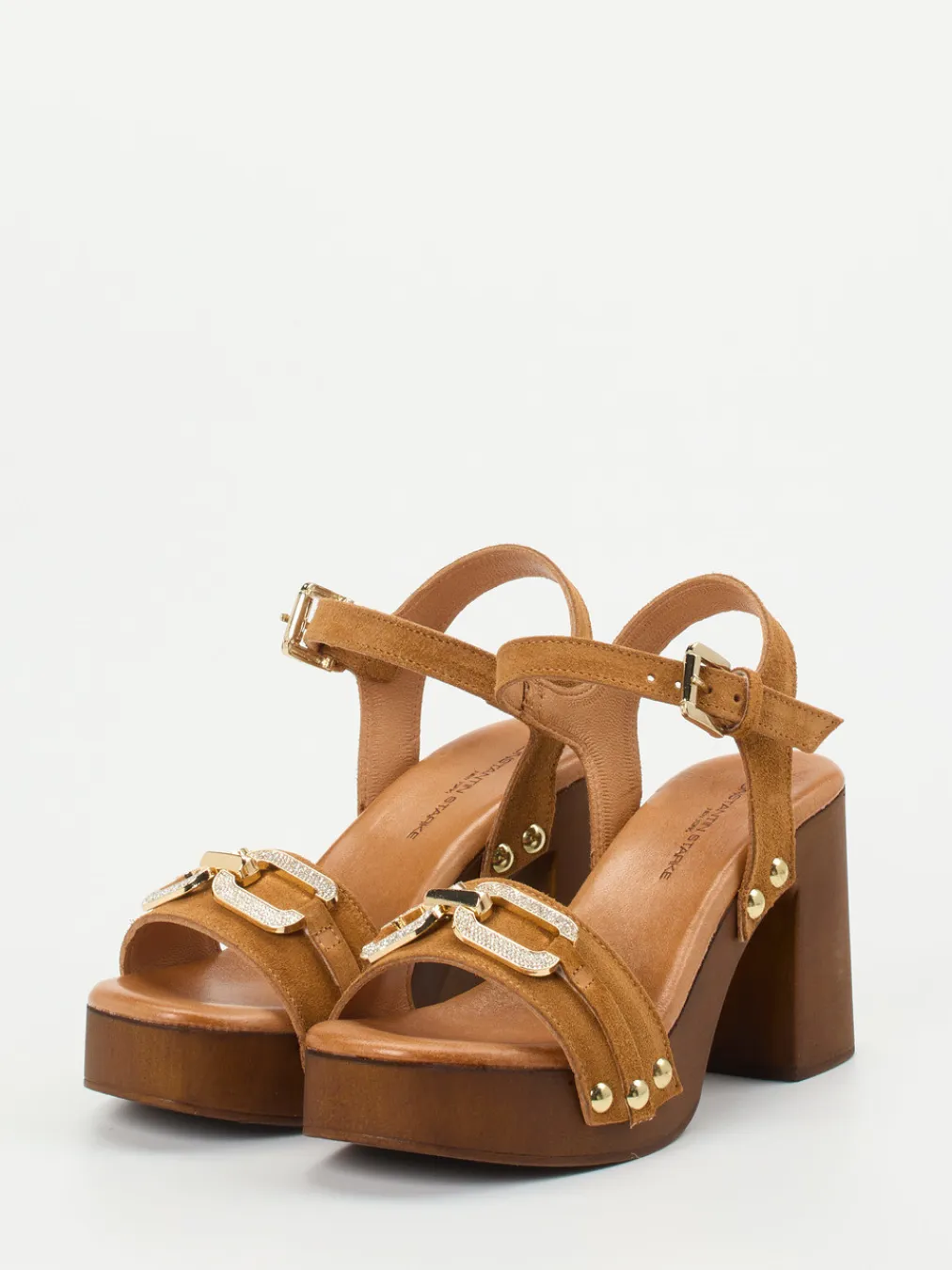 – Plateau-Sandaletten aus Veloursleder cognac-Konstantin Starke Online