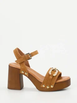 – Plateau-Sandaletten aus Veloursleder cognac-Konstantin Starke Online