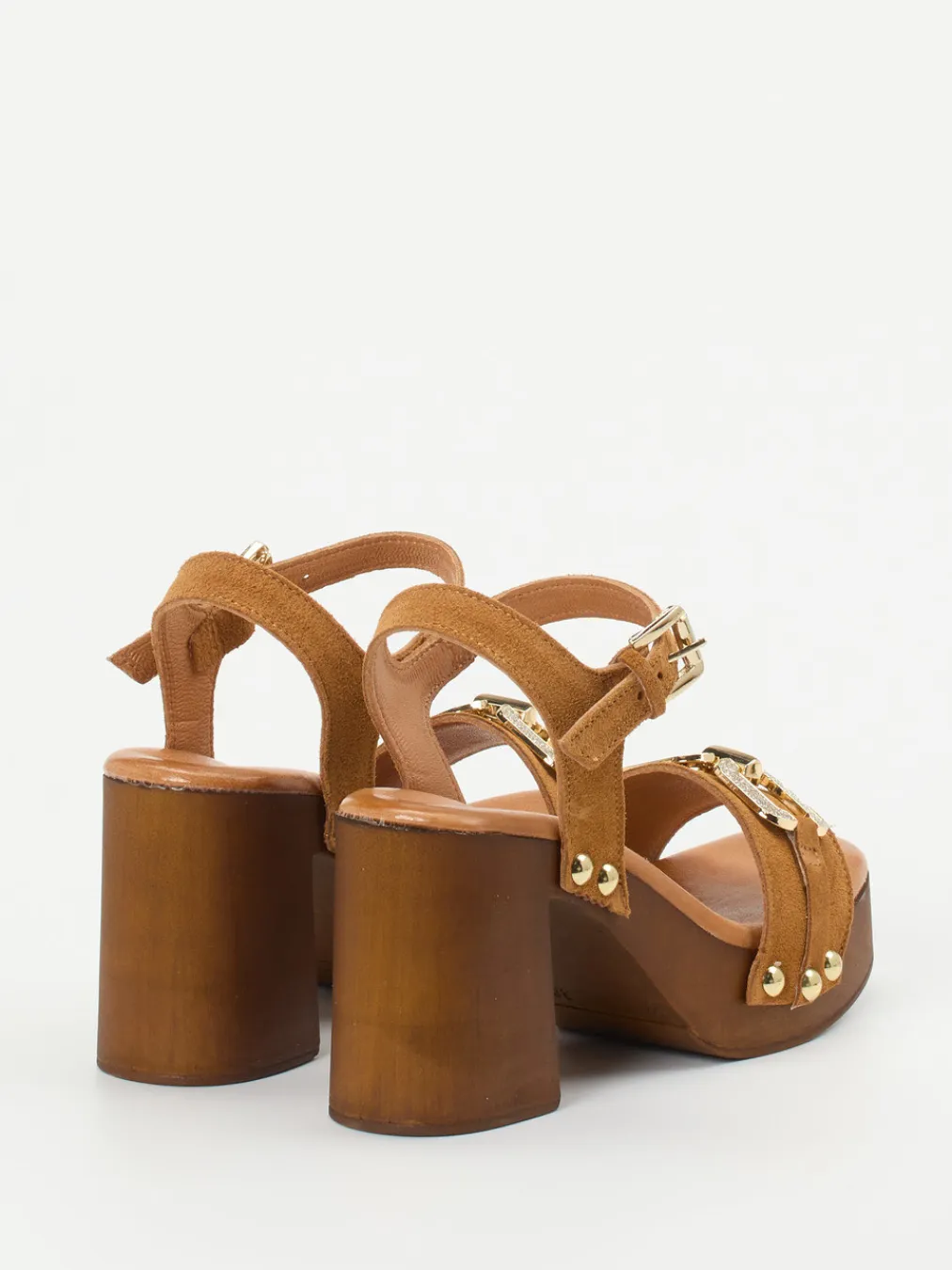 – Plateau-Sandaletten aus Veloursleder cognac-Konstantin Starke Online