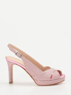 – Plateau-Sandalette aus Metallicleder Rosé-Konstantin Starke Online