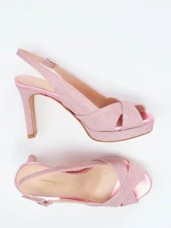 – Plateau-Sandalette aus Metallicleder Rosé-Konstantin Starke Online