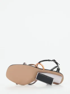 – Sandaletten aus Metallicleder color-Konstantin Starke