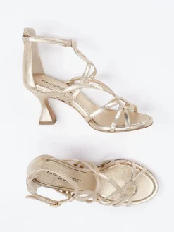 – Sandaletten aus Metallicleder farben-Konstantin Starke Online