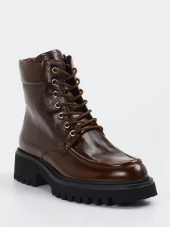 – Schnürboots aus Kalbleder Dunkel-Konstantin Starke Sale