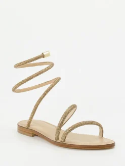 – Schnürsandale aus Metallicleder-Konstantin Starke Hot