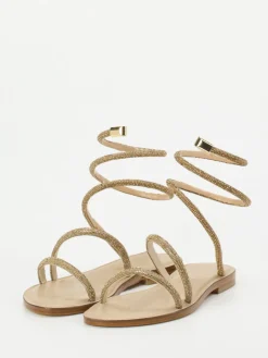 – Schnürsandale aus Metallicleder-Konstantin Starke Hot