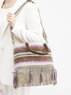 – Schultertasche aus Textil mit Fransen-Konstantin Starke Outlet