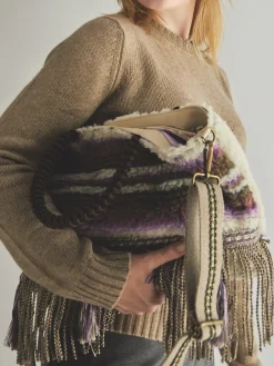 – Schultertasche aus Textil mit Fransen-Konstantin Starke Outlet