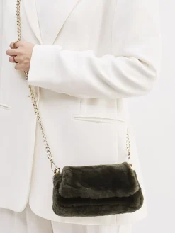 – Schultertasche aus Kunstfell Dunkeloliv-Konstantin Starke Online