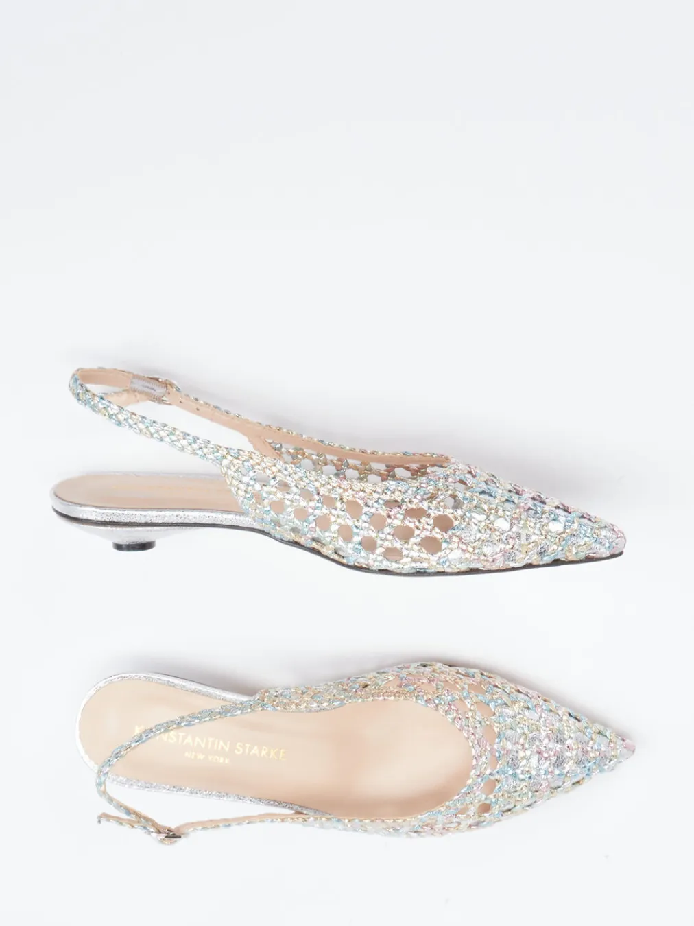 – Slingback-Ballerinas aus Flechtleder color-Konstantin Starke Hot