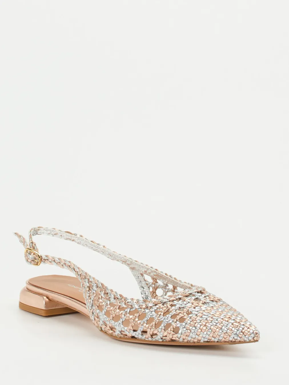 – Slingback-Ballerinas aus Flechtleder Roségold-Konstantin Starke Hot