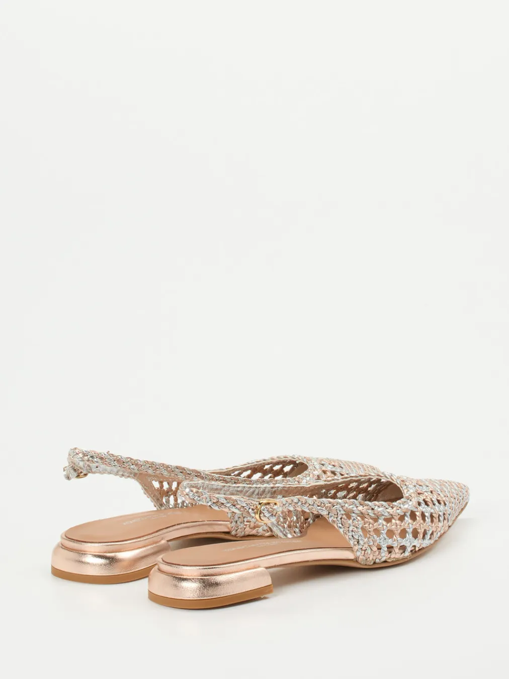 – Slingback-Ballerinas aus Flechtleder Roségold-Konstantin Starke Hot