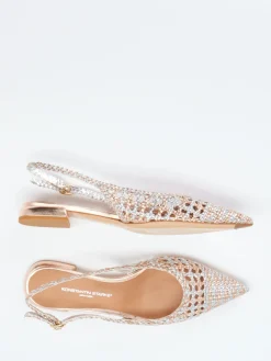 – Slingback-Ballerinas aus Flechtleder Roségold-Konstantin Starke Hot