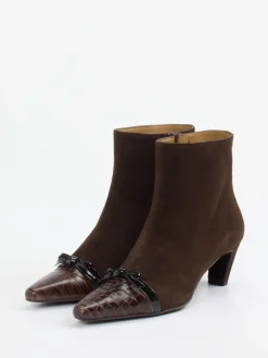 – Stiefeletten aus Veloursleder Dunkel-Konstantin Starke Sale