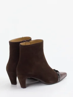 – Stiefeletten aus Veloursleder Dunkel-Konstantin Starke Sale