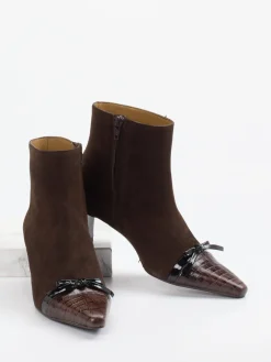 – Stiefeletten aus Veloursleder Dunkel-Konstantin Starke Sale