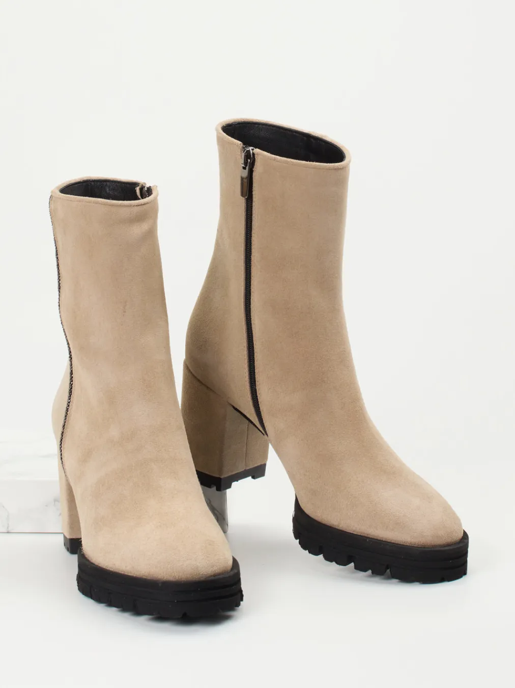 – Stiefeletten aus Veloursleder-Konstantin Starke Online