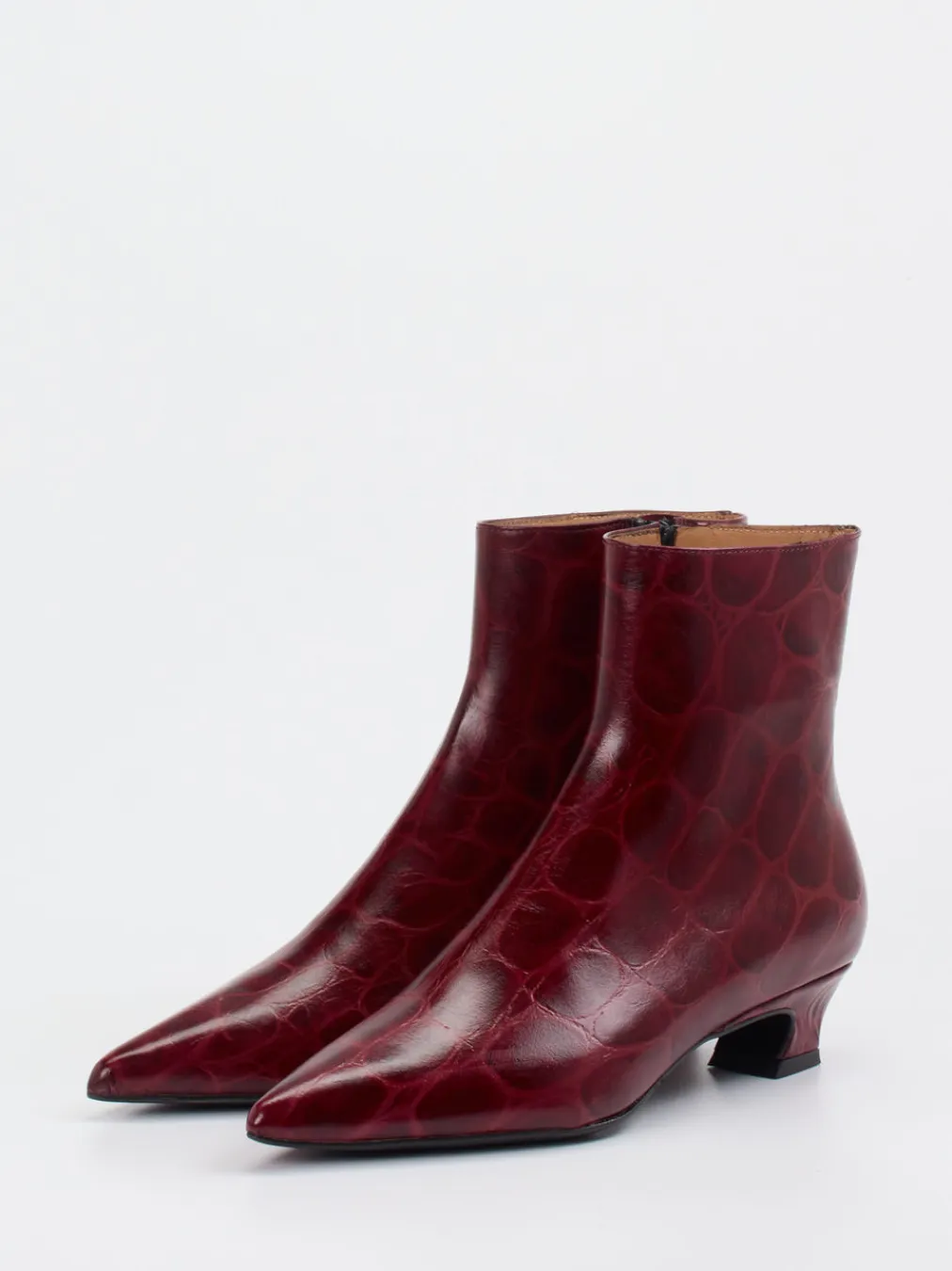 – Stiefelette aus Reptilleder Bordeaux-Konstantin Starke Discount