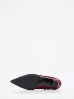 – Stiefelette aus Reptilleder Bordeaux-Konstantin Starke Discount