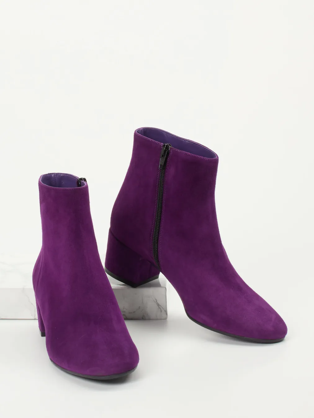 – Stiefelette aus Veloursleder Violett-Konstantin Starke Best