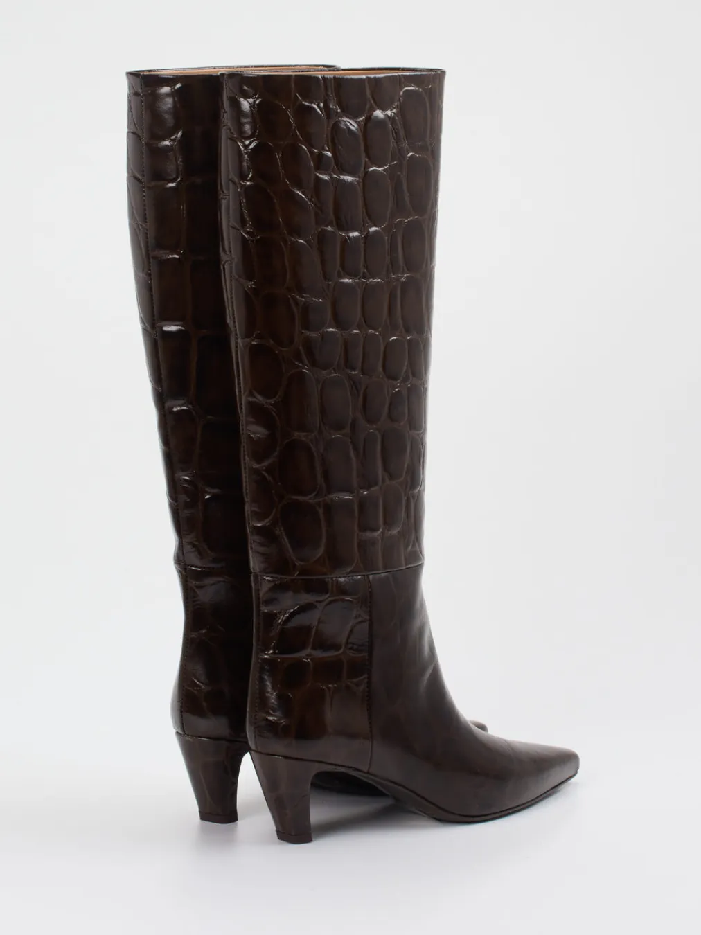 – Stiefel aus geprägtem Leder Dunkel-Konstantin Starke New