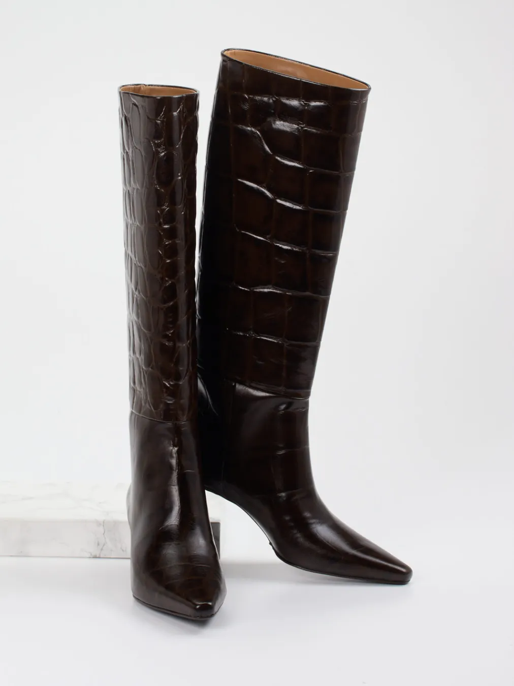 – Stiefel aus geprägtem Leder Dunkel-Konstantin Starke New