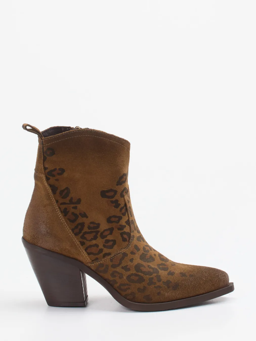 – Stiefeletten aus Veloursleder Leoprint-Konstantin Starke New