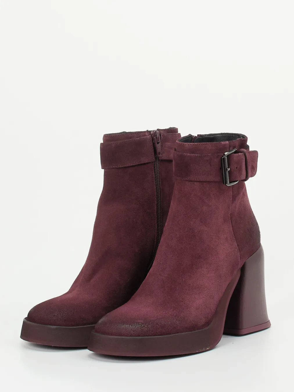 – Stiefeletten aus Veloursleder Bordeaux-Konstantin Starke Outlet