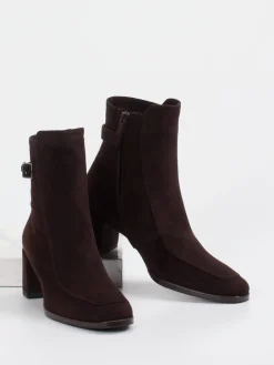 – Stiefeletten aus Veloursleder Dunkel-Konstantin Starke Hot