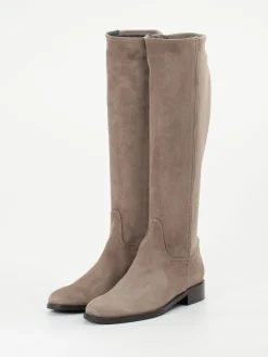 – Stiefel aus Veloursleder in Taupe-Konstantin Starke