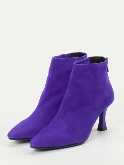 – Stiefelette aus Veloursleder Violett-Konstantin Starke Sale