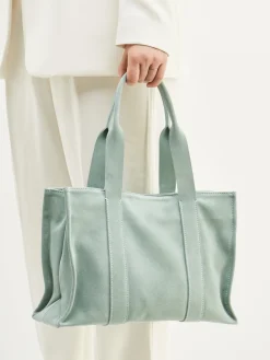 – Tote Bag aus Veloursleder Salbei-Konstantin Starke Best