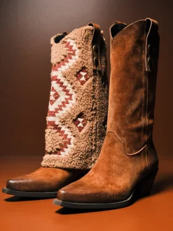 – Western Boots aus Veloursleder-Konstantin Starke Hot