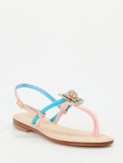 – Zehentrenner aus Textil und Glattleder-Konstantin Starke Outlet