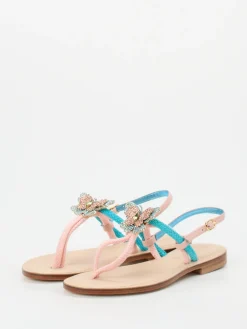 – Zehentrenner aus Textil und Glattleder-Konstantin Starke Outlet