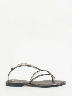 – Zehentrenner-Sandalen aus Metallicleder-Konstantin Starke Sale