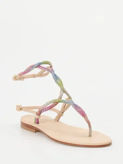 – Zehentrenner-Sandale aus Metallicleder-Konstantin Starke Discount