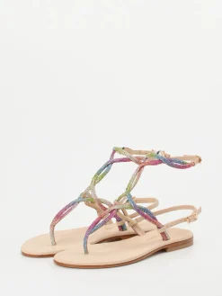 – Zehentrenner-Sandale aus Metallicleder-Konstantin Starke Discount