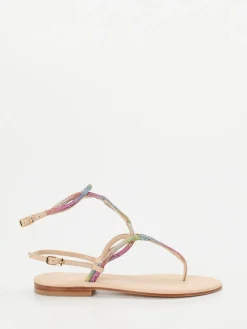 – Zehentrenner-Sandale aus Metallicleder-Konstantin Starke Discount