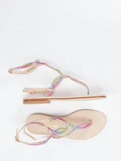 – Zehentrenner-Sandale aus Metallicleder-Konstantin Starke Discount