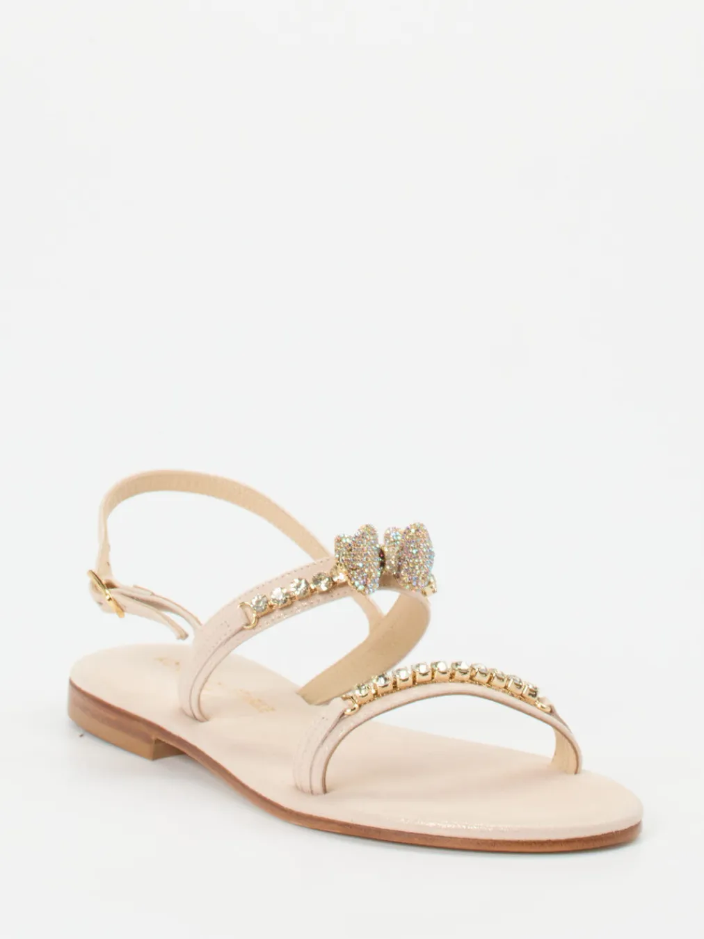 – Zehentrenner-Sandale aus Metallicleder-Konstantin Starke New