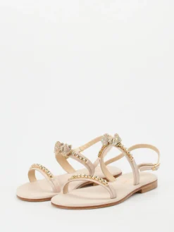 – Zehentrenner-Sandale aus Metallicleder-Konstantin Starke New