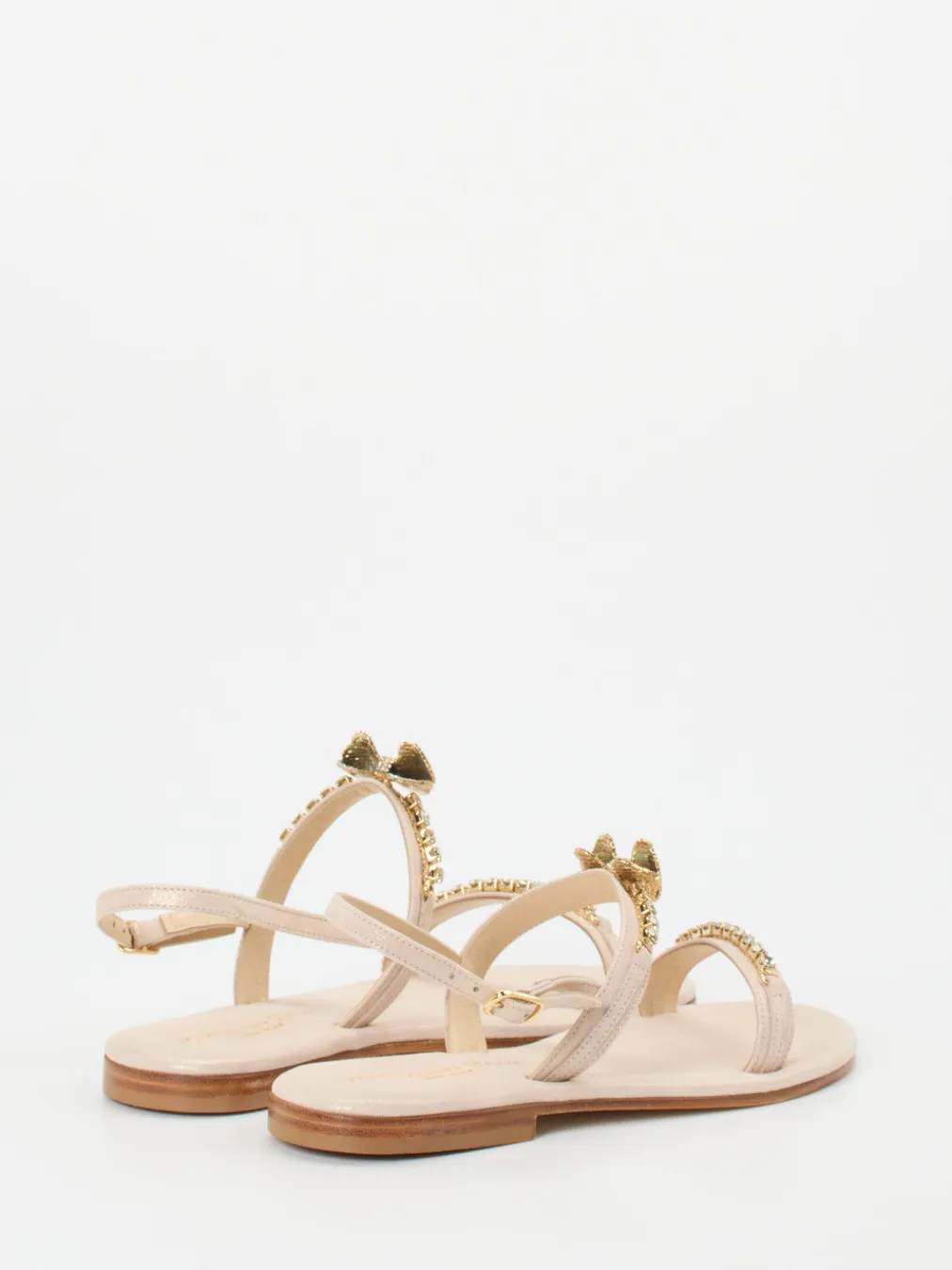 – Zehentrenner-Sandale aus Metallicleder-Konstantin Starke New