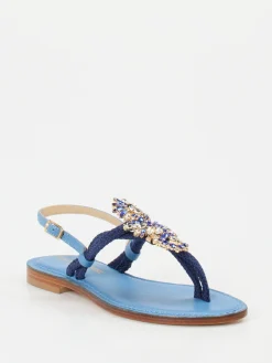 – Zehentrenner aus Textil mit Kristallbesatz-Konstantin Starke Hot