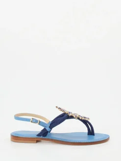 – Zehentrenner aus Textil mit Kristallbesatz-Konstantin Starke Hot