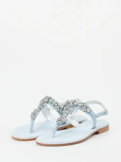 – Zehentrenner-Sandale aus Metallicleder hell-Konstantin Starke Sale