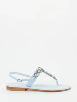 – Zehentrenner-Sandale aus Metallicleder hell-Konstantin Starke Sale