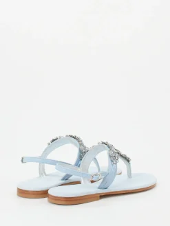 – Zehentrenner-Sandale aus Metallicleder hell-Konstantin Starke Sale