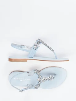 – Zehentrenner-Sandale aus Metallicleder hell-Konstantin Starke Sale