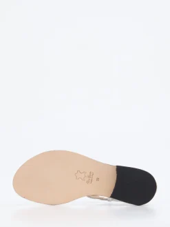 – Zehentrenner-Sandale aus Metallicleder-Konstantin Starke Outlet